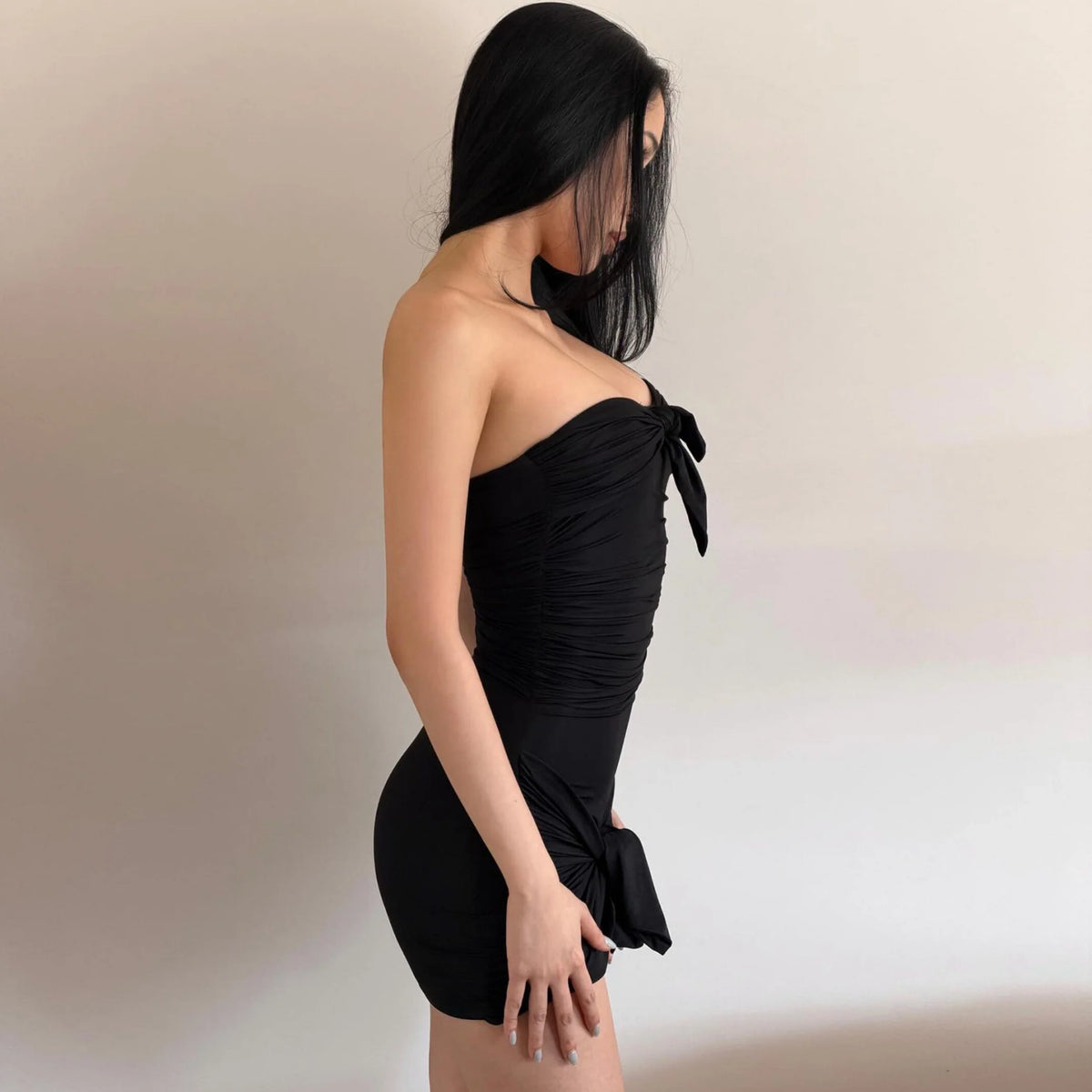 Ruched Bodycon Mini Dress