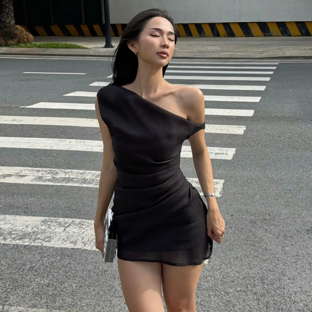 Ruched Bodycon Mini Dress