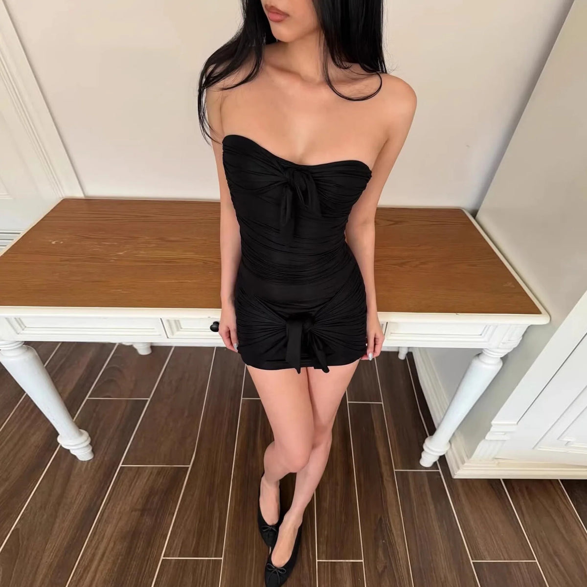 Ruched Bodycon Mini Dress