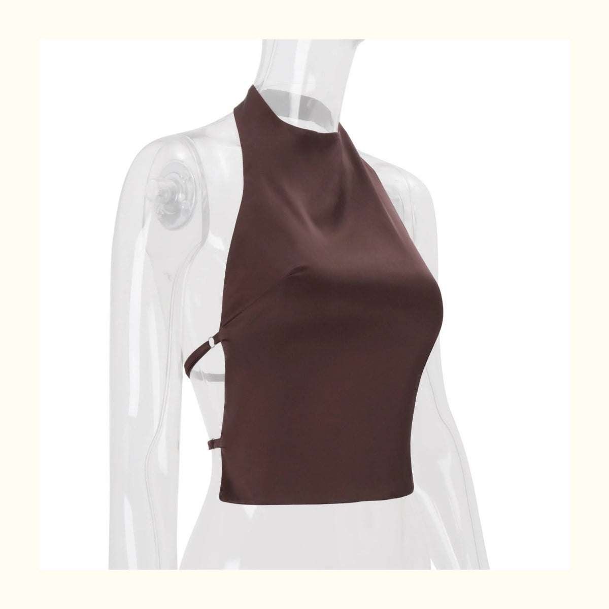 Ruched Square Neck Crop Top
