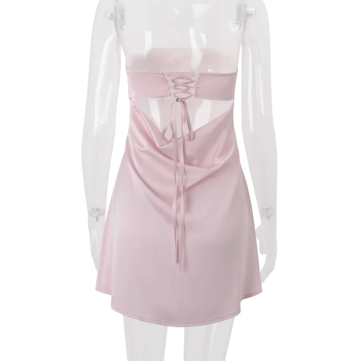 Ruched Twist Front Mini Dress
