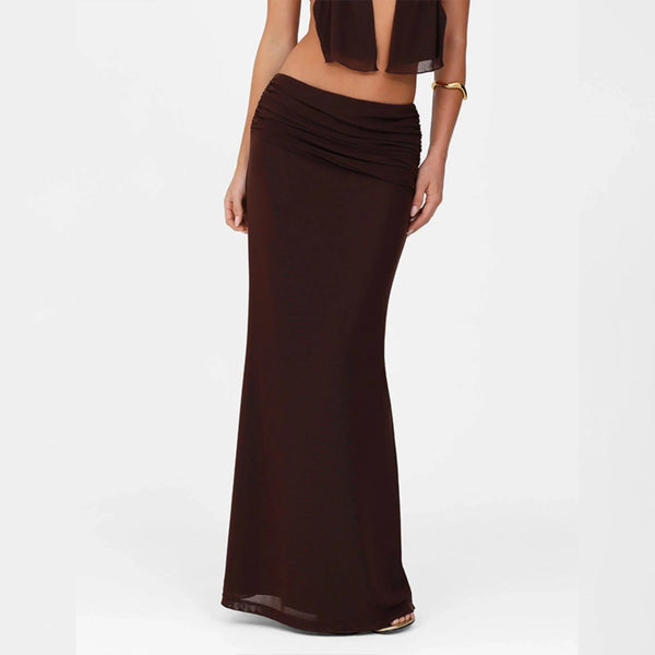 Ruched Two-Piece Skirt Set