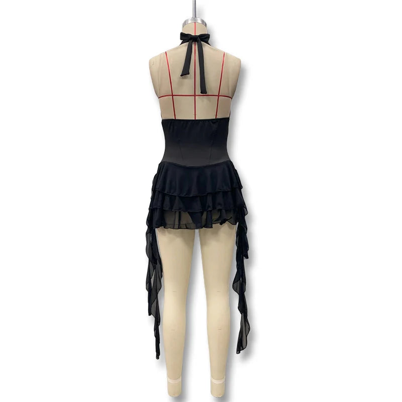 Isadora Ruffle V-Neck Mini Dress