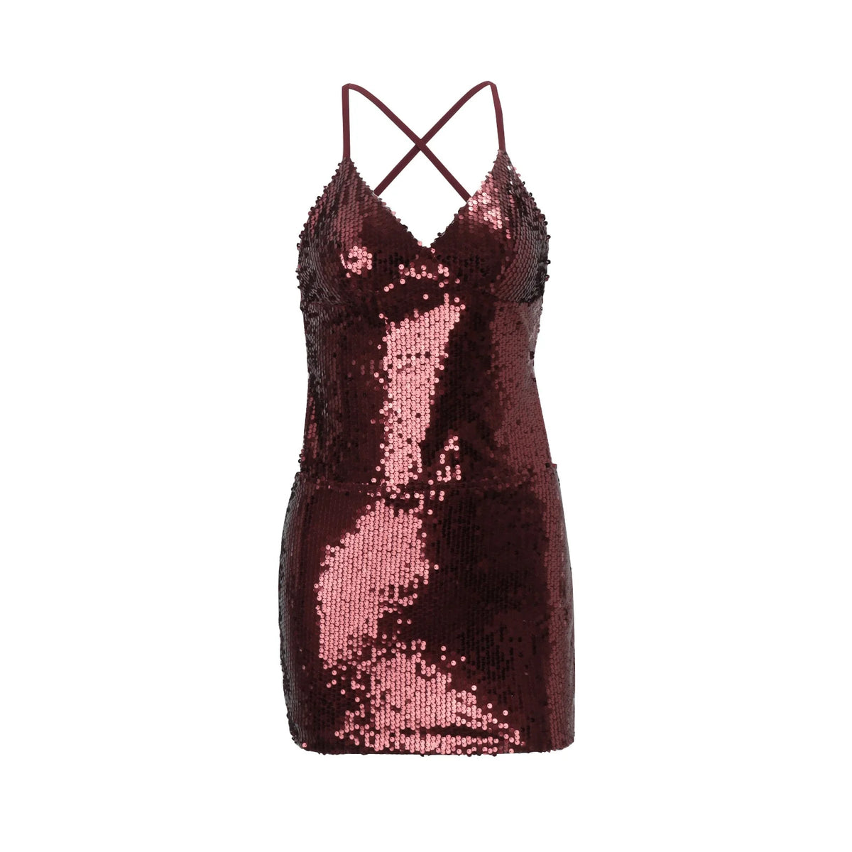 Sequin Backless Mini Dress