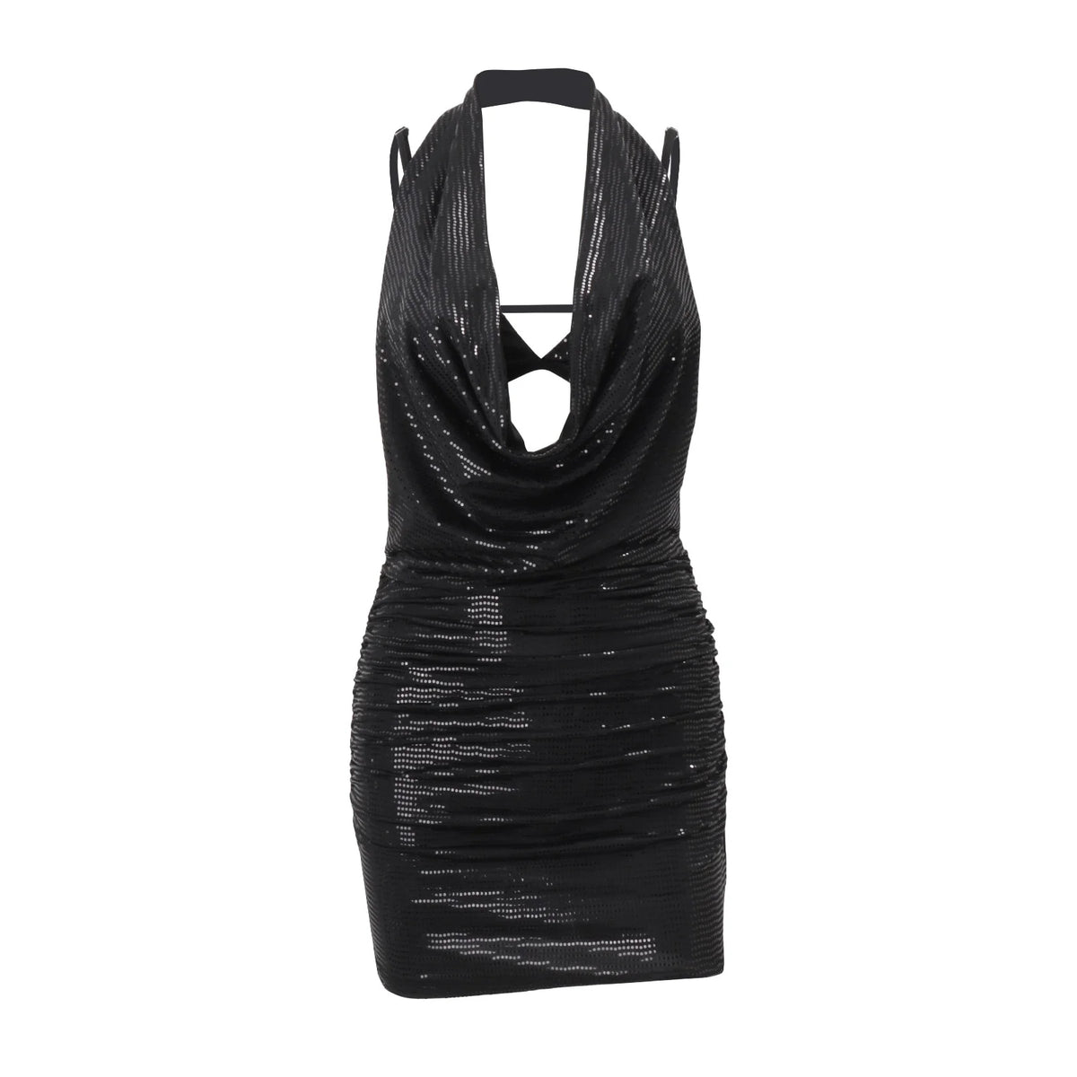 Sequin Halter Neck Bodycon Mini Dress