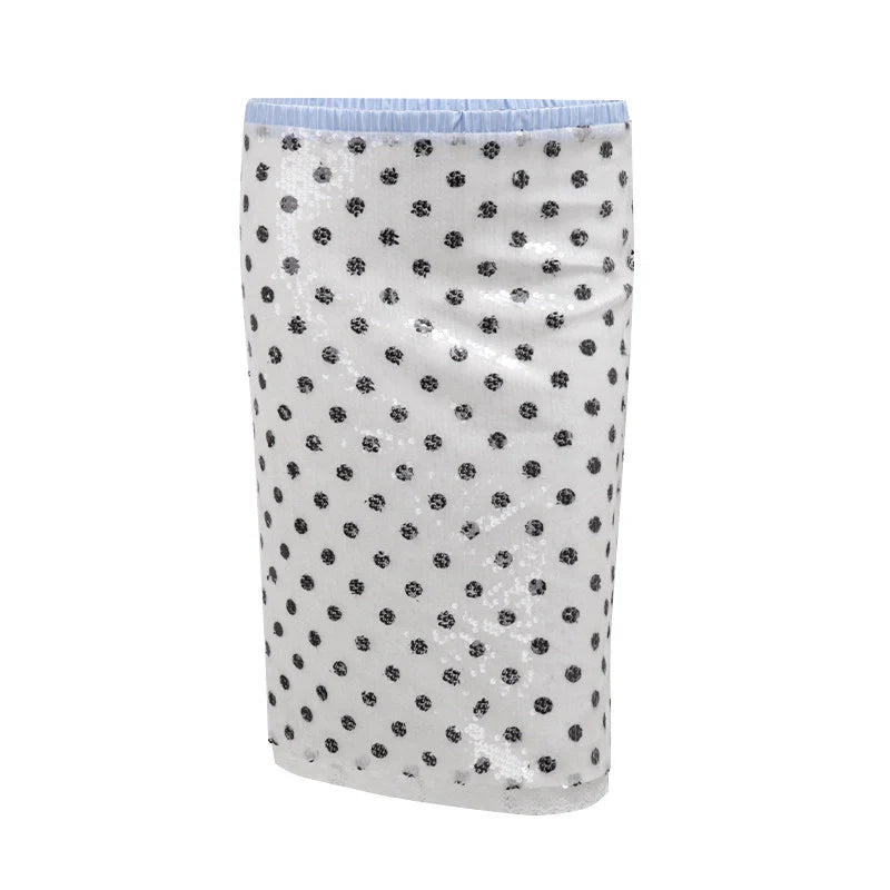 Sequin Polka Dot Midi Skirt