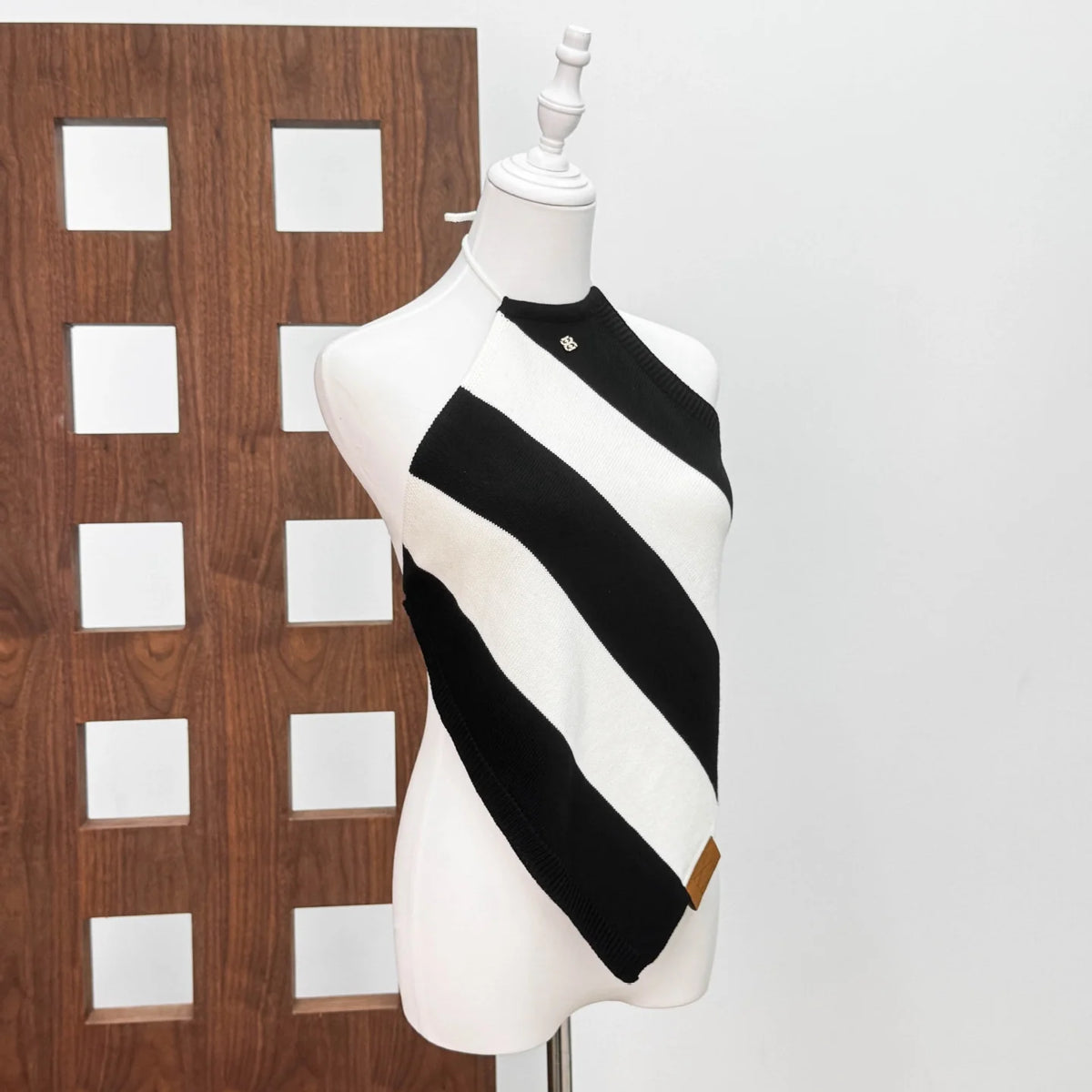 Nora Striped Knit Halter Tube Top