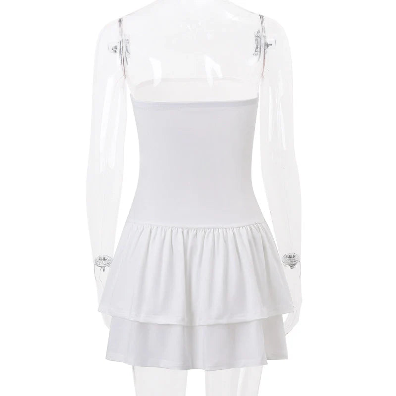 Tiered Lace Mini Dress