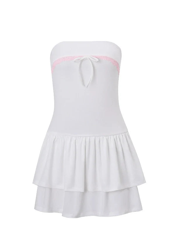 Tiered Lace Mini Dress