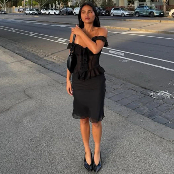 V-Neck Ruffle Top
